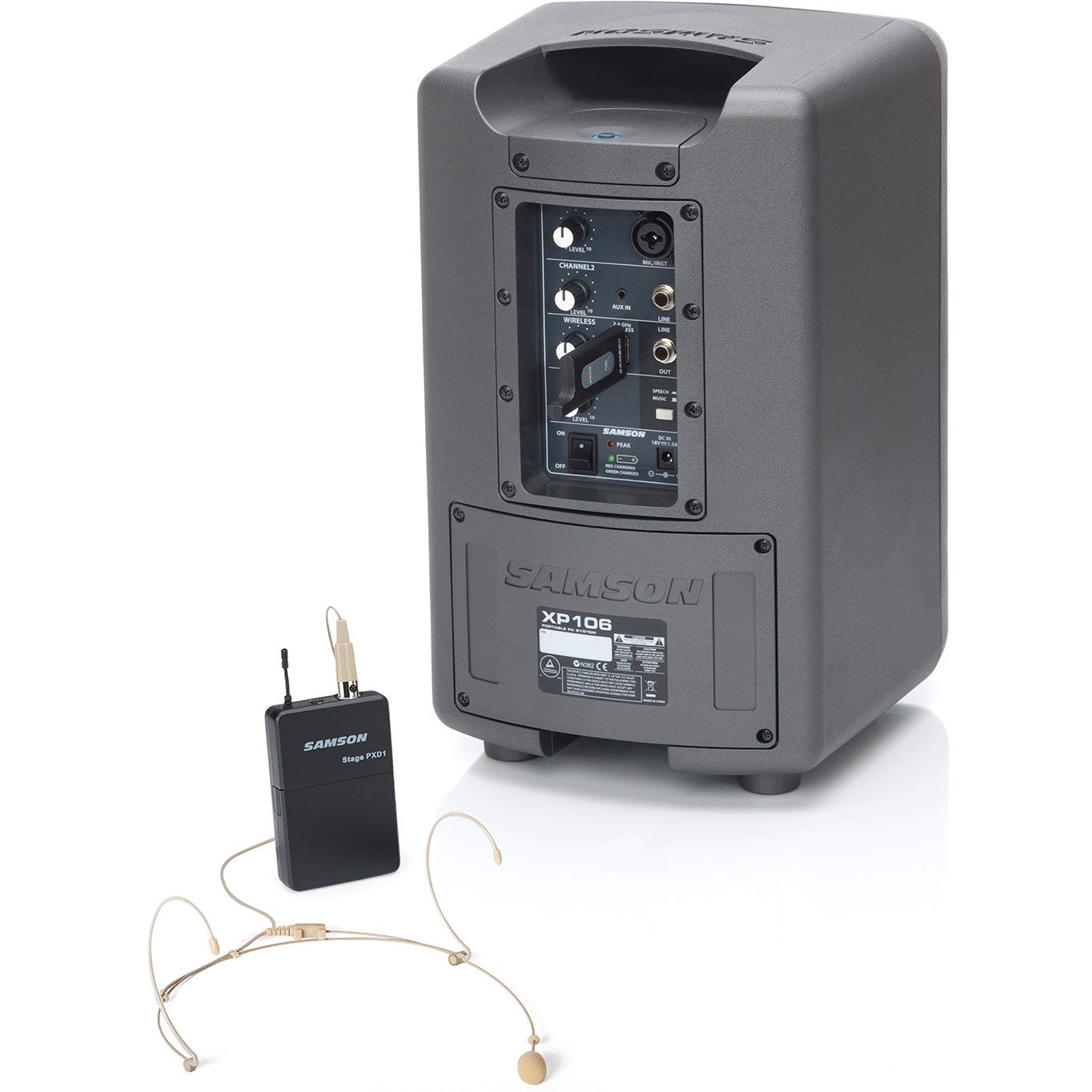 Samson Expedition XP106wDE BT-speaker met XPD1 Wireless Headset
