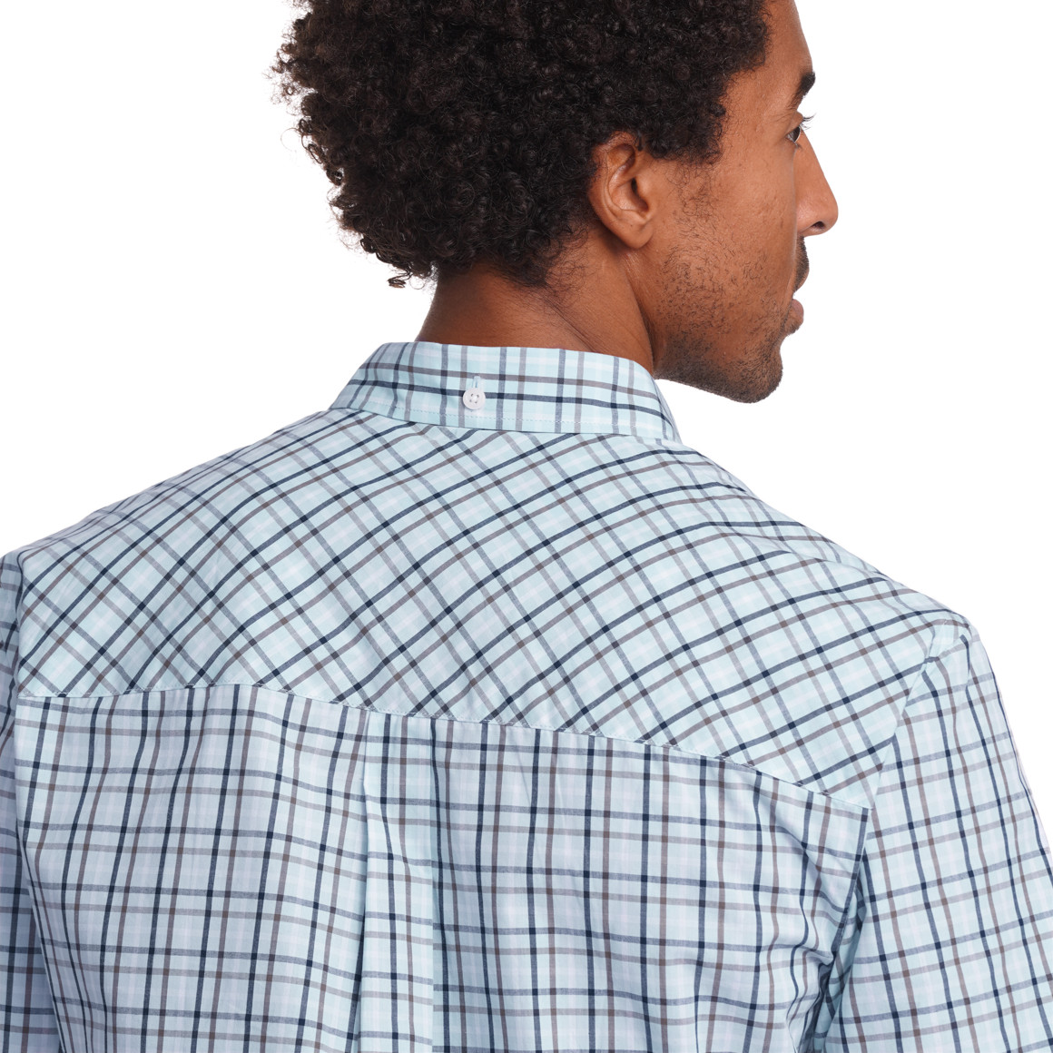 VanVaan Herren Hemd mit Karo-Muster hellblau