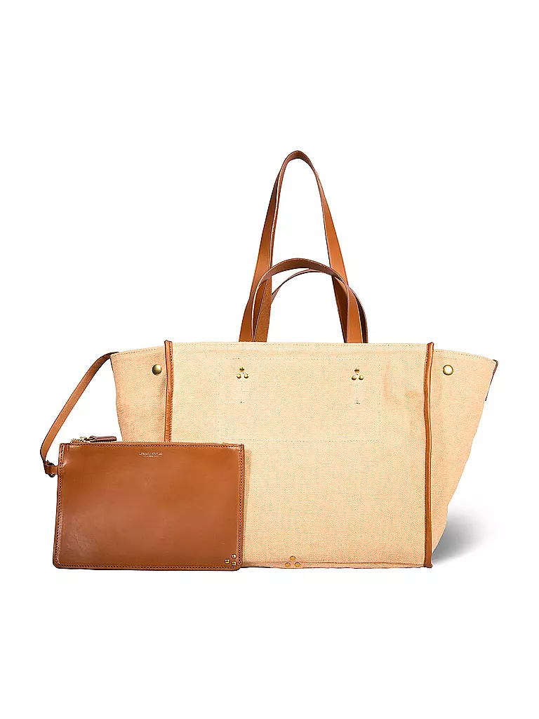 JEROME DREYFUSS Ledertasche - Shopper LEON Medium beige