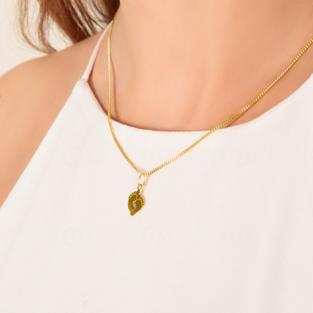 Anhänger 750/18 K Gelbgold Babyfüsse