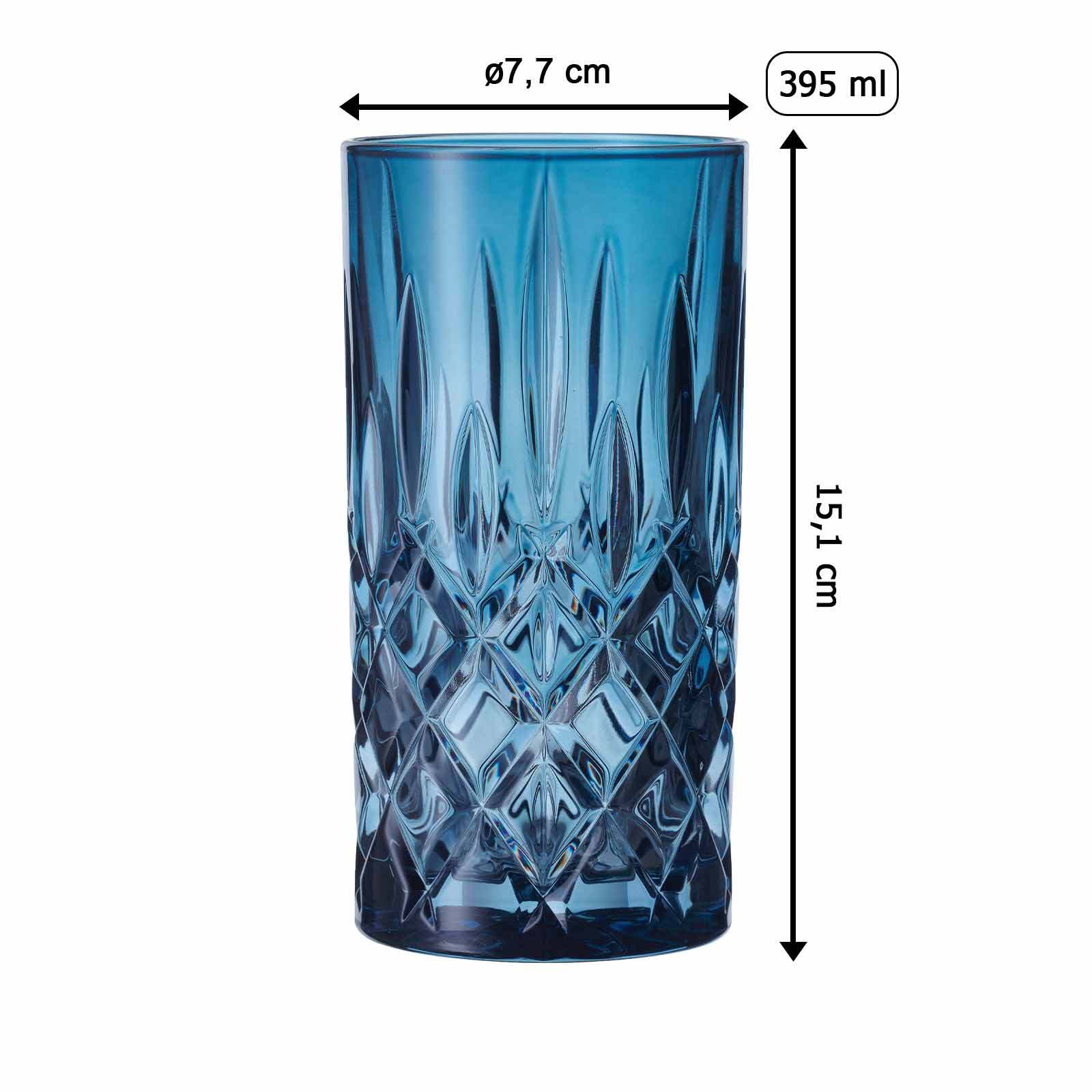 Nachtmann Longdrinkgläser Noblesse 395 ml 4er Set