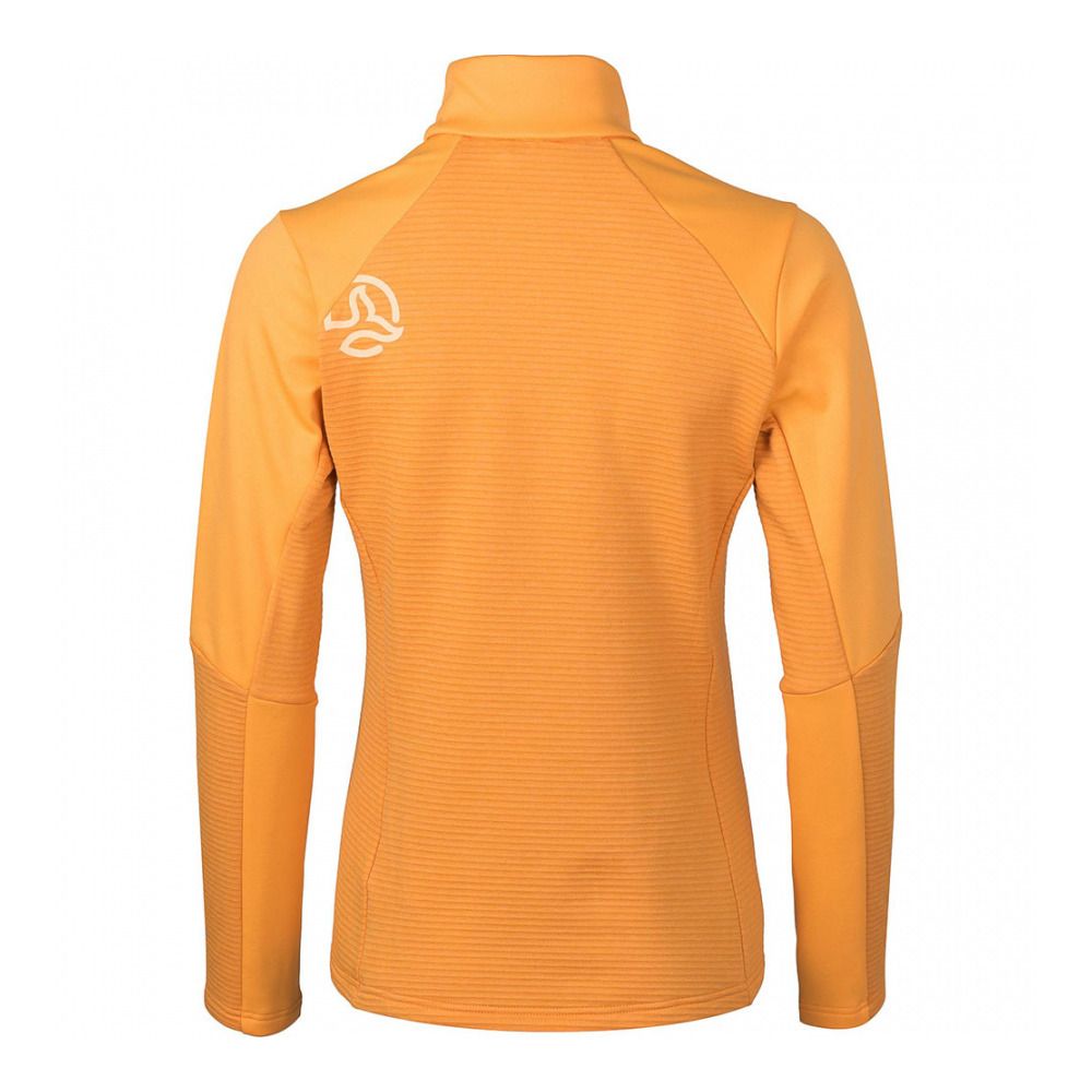 Ternua TESLINA 1/2 ZIP - Sweat Femme fresh mandarin