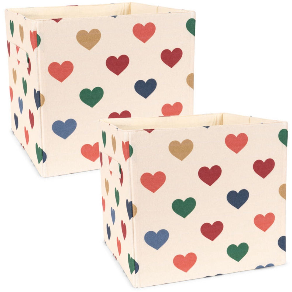 Køb Konges Sløjd Coeur Coloré Stof Opbevaring Baskets 2 Pcs