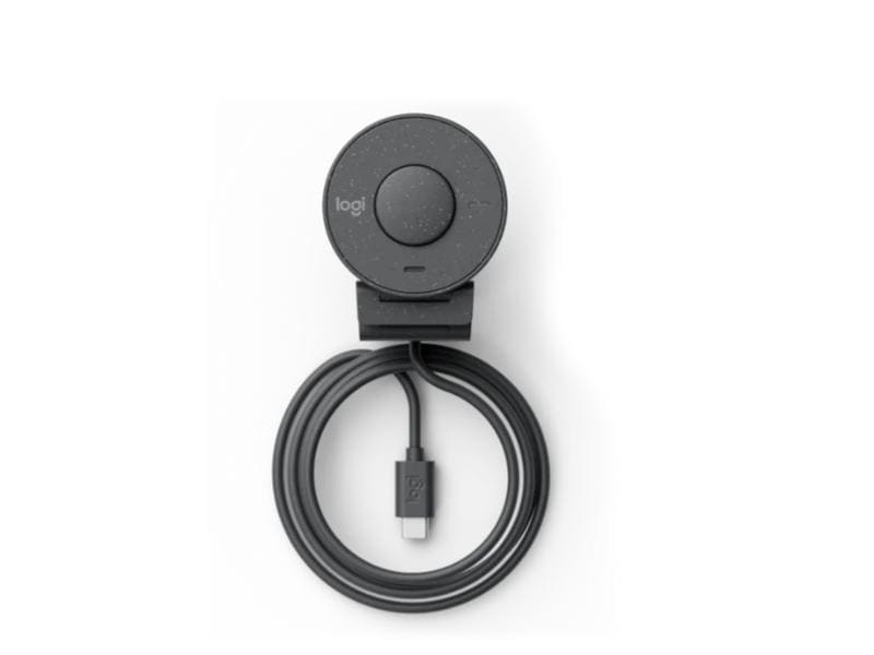 Logitech Webcam Brio 305 Graphite, 1080P 30 fps Stellen Sie Ihren Mitarbeitern eine benutzerfreundliche Webcam für eine bessere Zusammenarbeit zur Verfügung