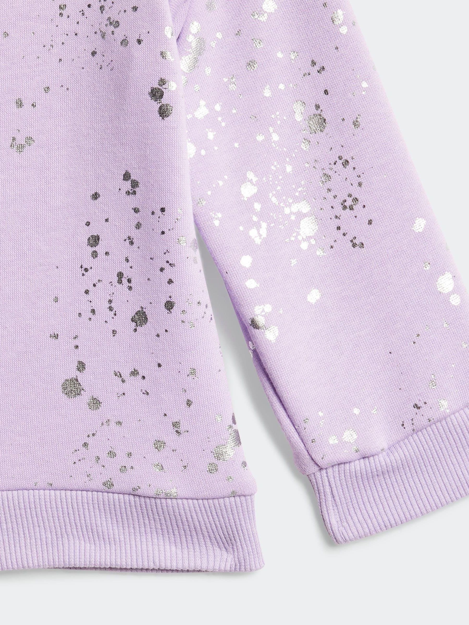 Paars - adidas Glam Zuigeling Sweatshirt en Leggings Set