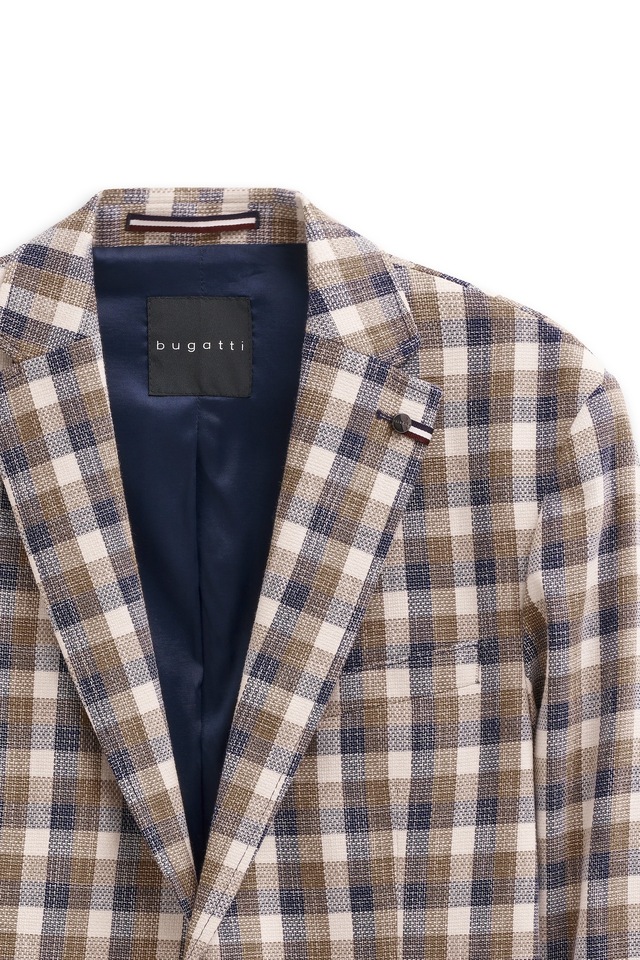 bugatti Sakko »Modern Fit«, kariert mit Stretch-Futter