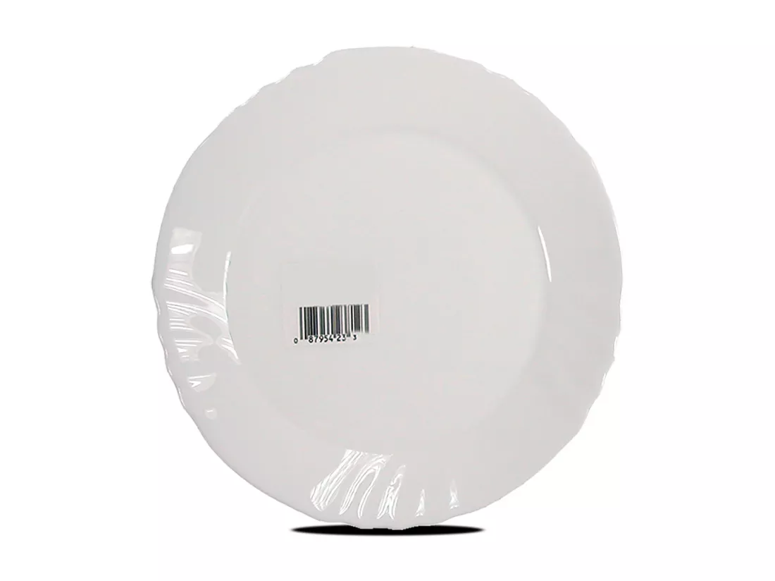 Set de table, service de 36 assiette plate ronde en verre - Diamètre 24 cm