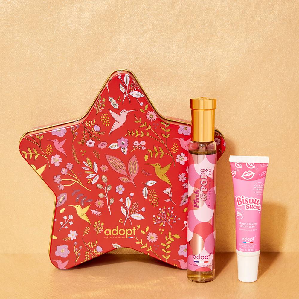 Pink & pop - Coffret étoile eau de parfum 30ml + baume à lèvres 15ml