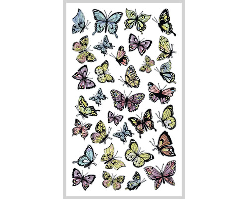 Mini stickerset voor kinderen, vlinders, 32 stuks.