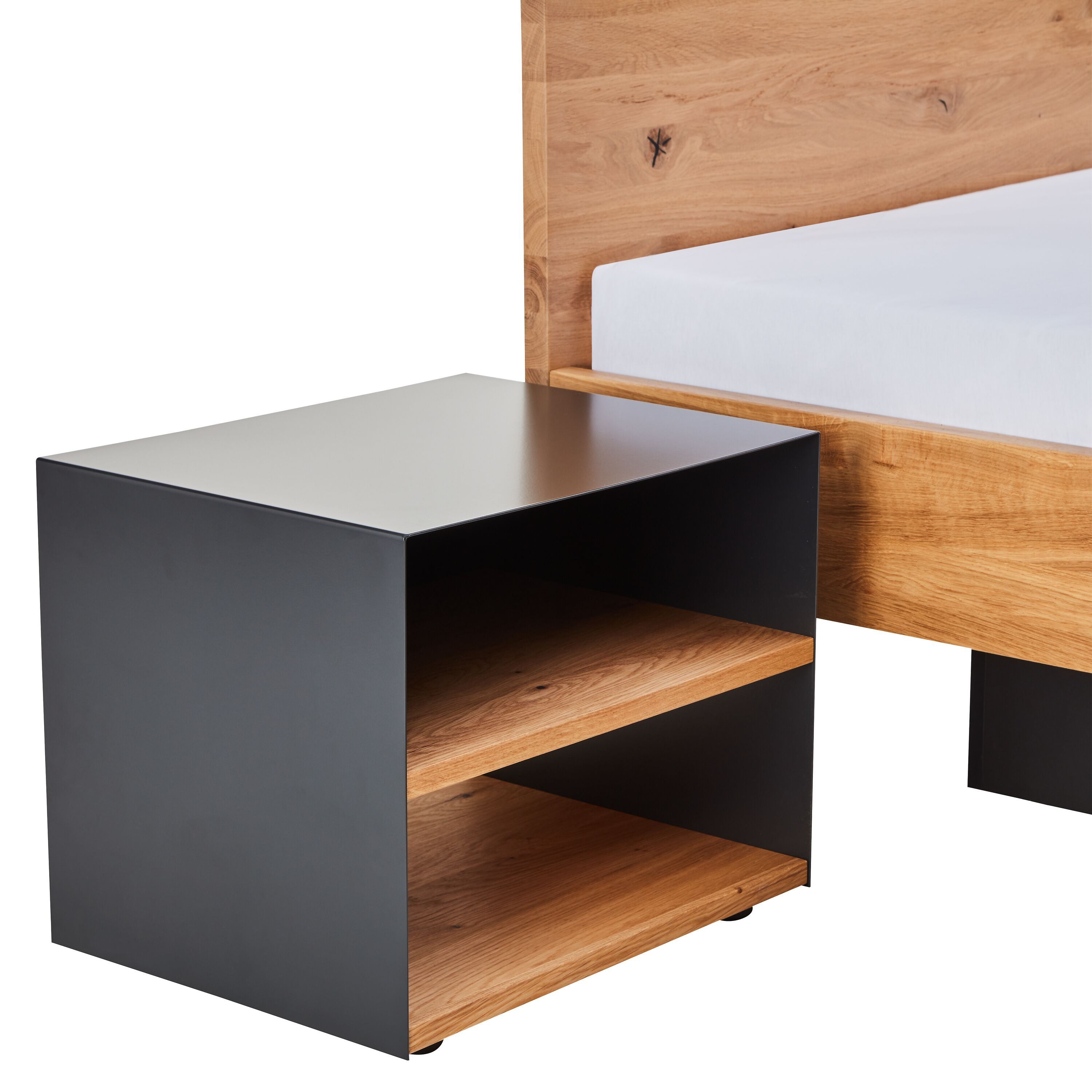BRIX II Bett - Eiche / B: 180.0 cm x T: 200.0 cm