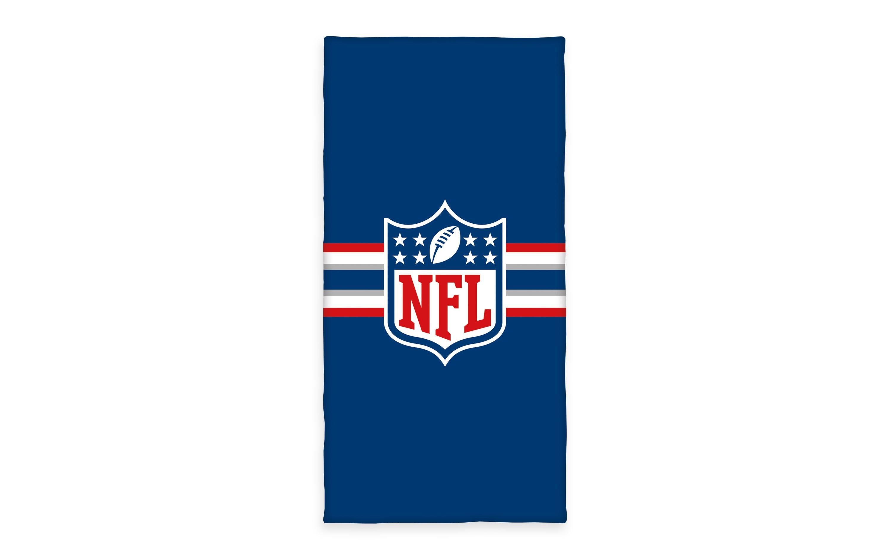 Duschtuch NFL 75 x 150 cm, Blau/Grau/RotBadetuch aus 100% Baumwolle