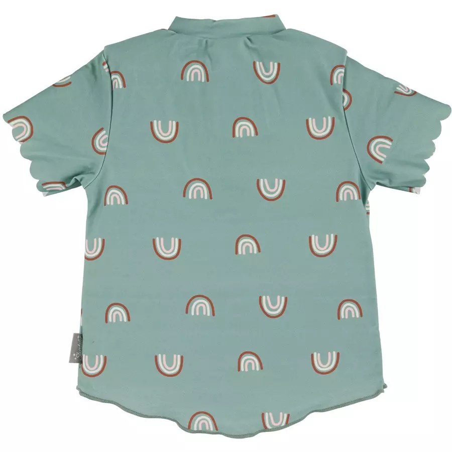 Sterntaler Kurzarm-Schwimmshirt Regenbogen grün
