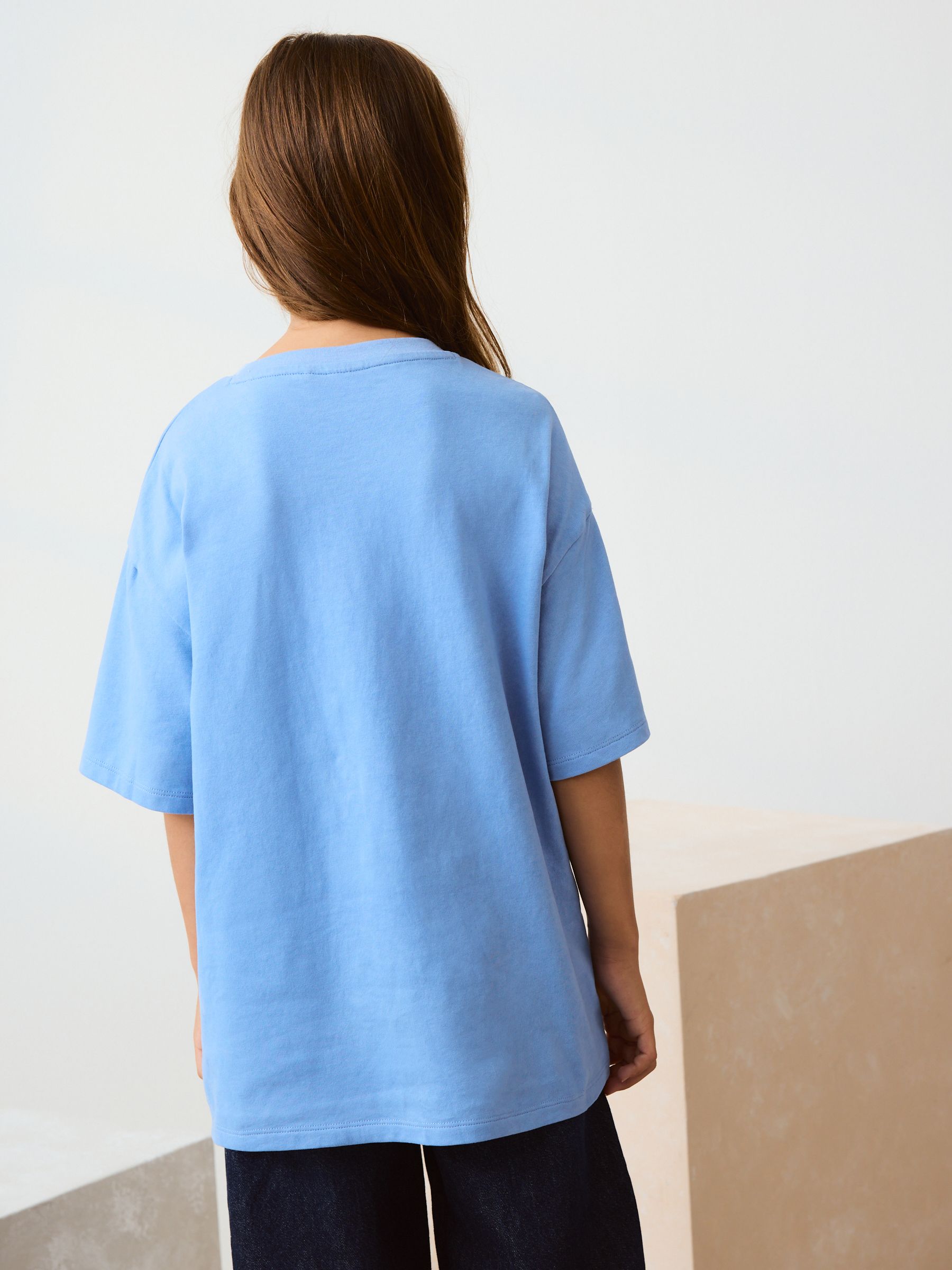 Blue Poodle - Oversized T-shirt met grafische print (3-16jr)