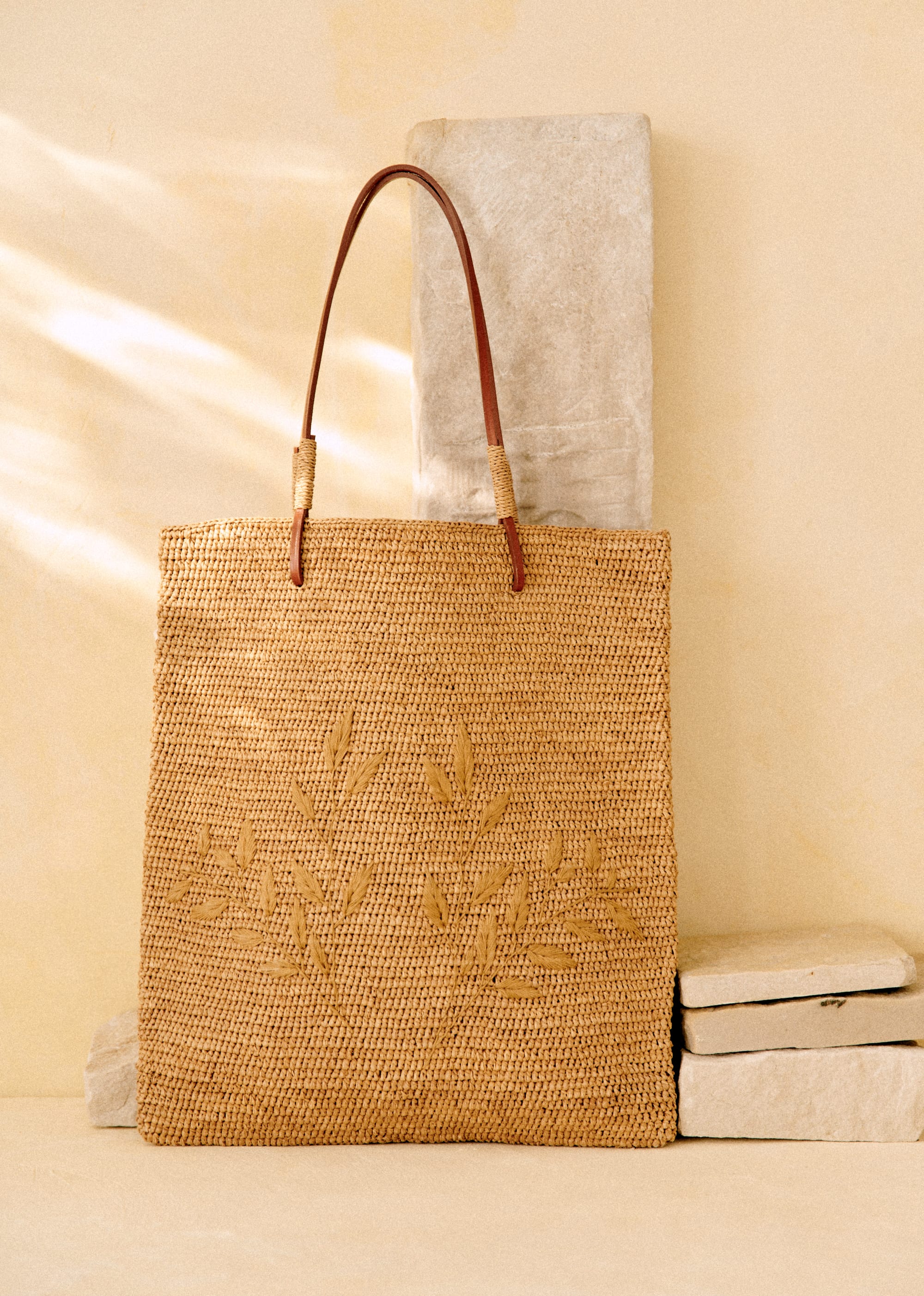 Panier Francisco - Naturel foncé broderie - SACS/NEW SACS Nos Paniers 5906415