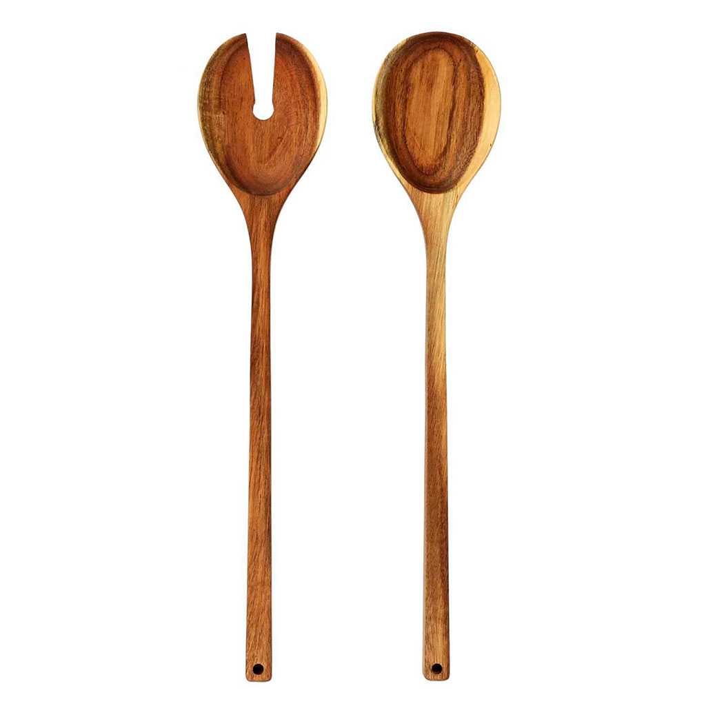 Couverts à salade bois acacia