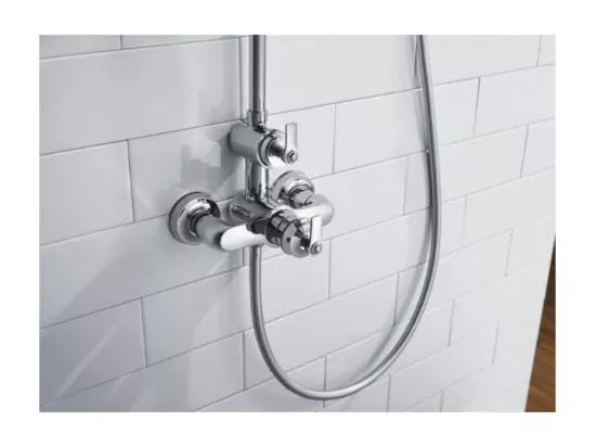Colonne douche thermostatique rétro recoupable Paini Lady's Chrome