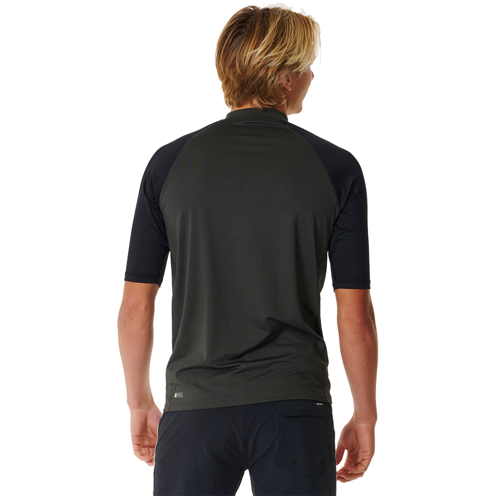 Rip Curl Shock UPF 50+ UV-Shirt black marled