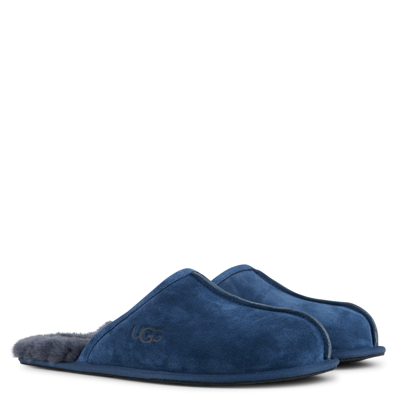 SCUFF - Chaussons fourrés en peau lainée | Bleu