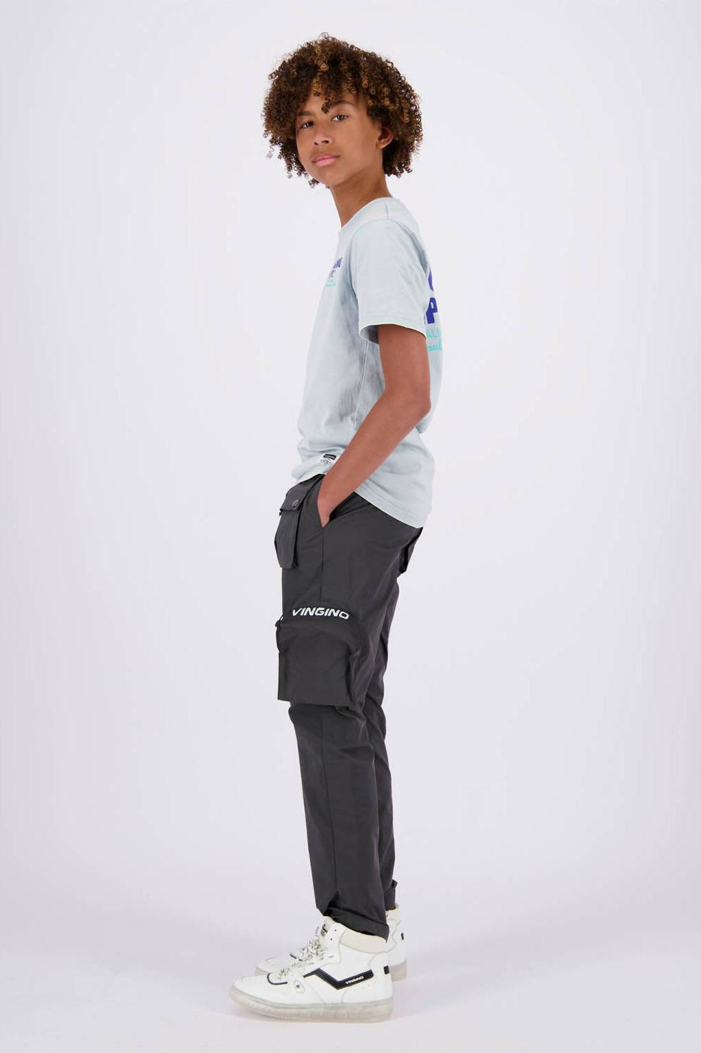 Vingino T-shirt met backprint lichtblauw