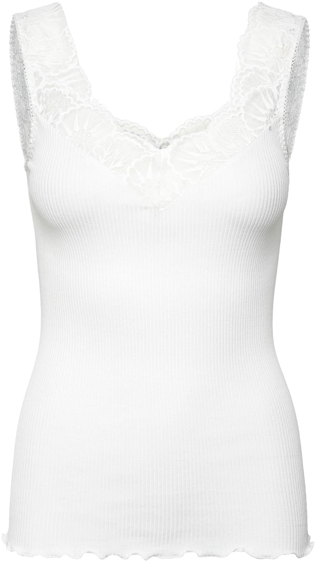 rosemunde Tanktop , Vintage-Spitzenbesatz, feminin, beuquem, ohne Ärmel, Seidenmix