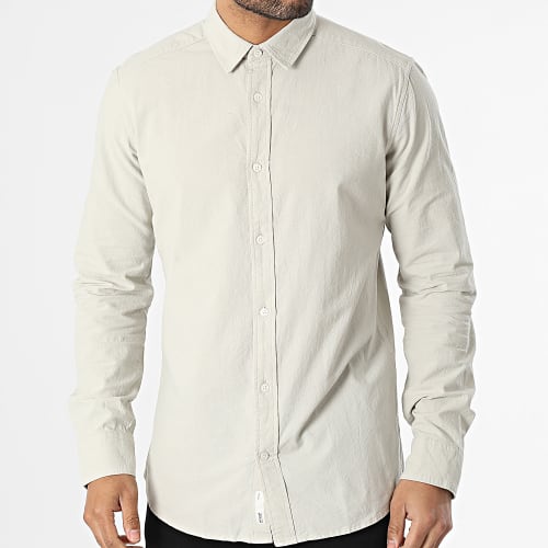 Chemise Manches Longues Slim Ben Life Beige