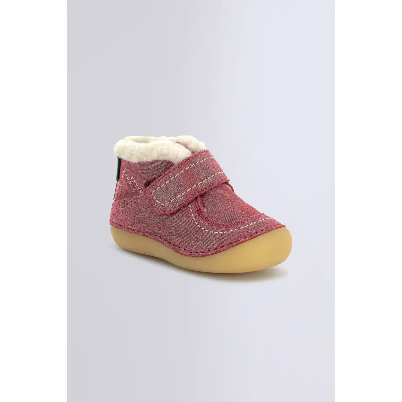 SOMOONS ROSE GLITTER BOTTILLONS Cuir Fille