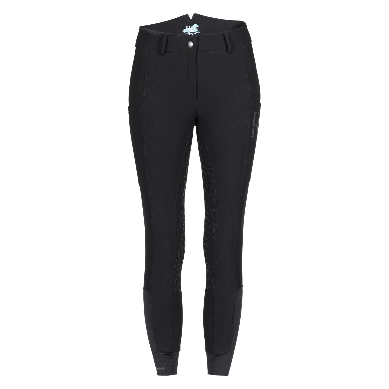 RIDE now Softshell Grip-Vollbesatz-Reithose  - black