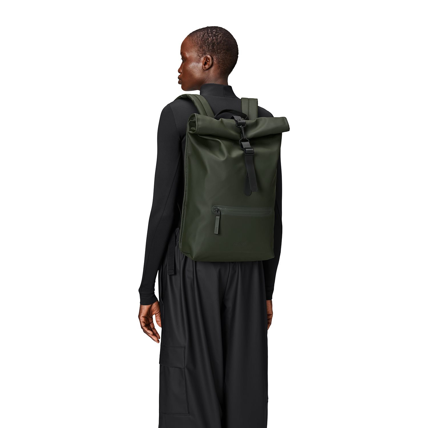 Rains Rolltop Rucksack W3 green