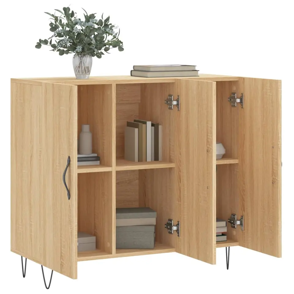 vidaXL - Dressoir - Bruin - Bewerkt hout