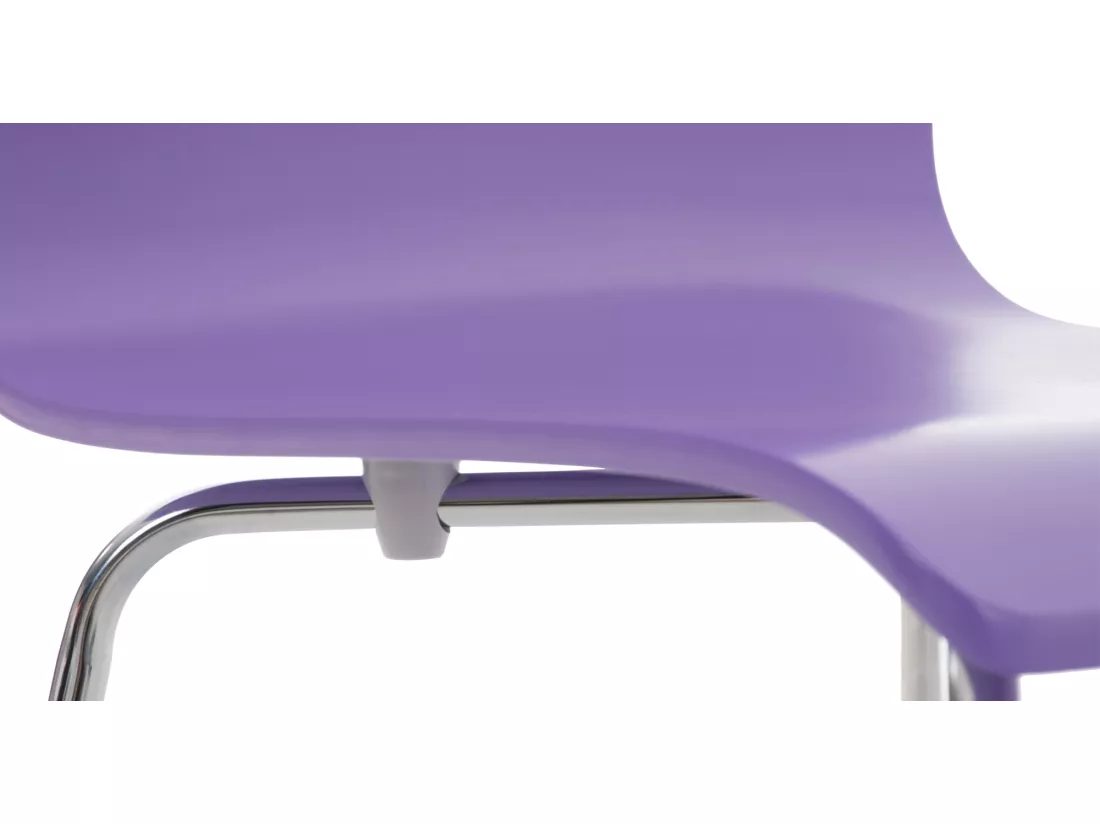 Lot de 2 Chaise de conférence - Bois & Antique - Violet - PEPE