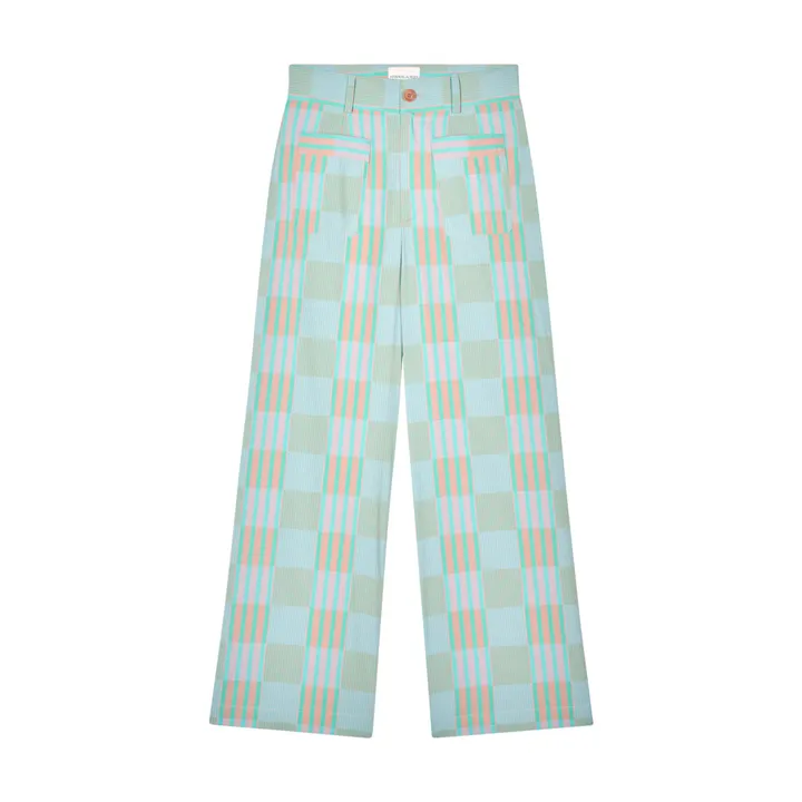 Maria de la Orden Pantalon Niza Rayures | Vert