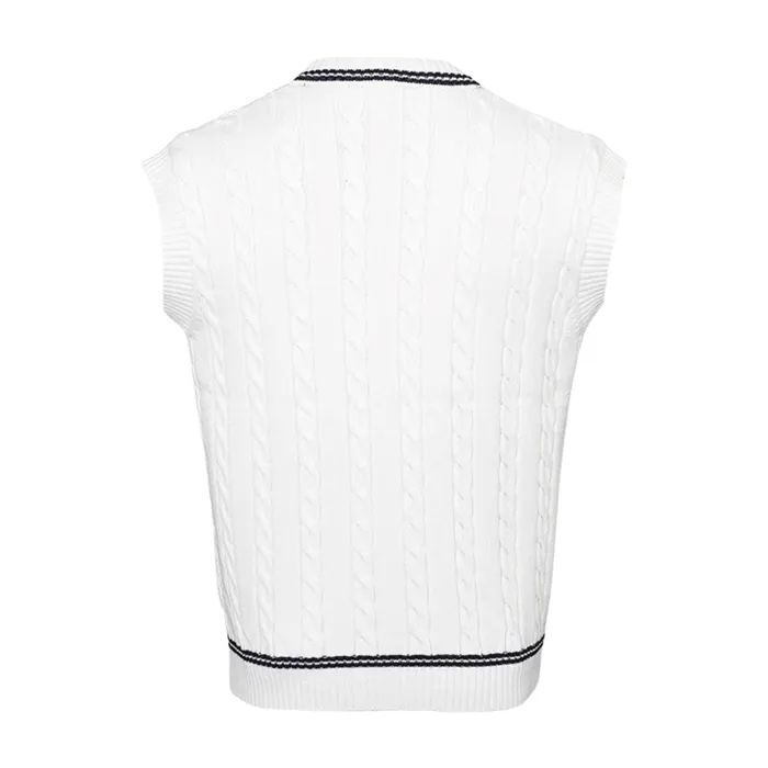 The Indian Maharadja Sleeveless Cable Knit Sweater Heren
