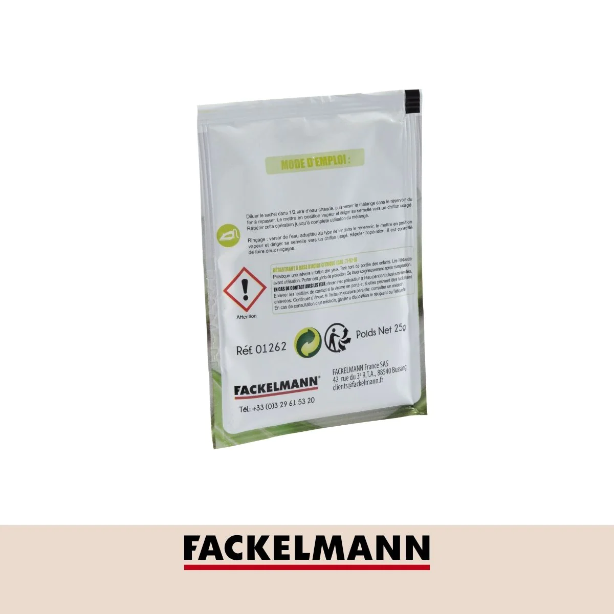 Lot de 3 sachets détartrants pour fer à repasser Fackelmann