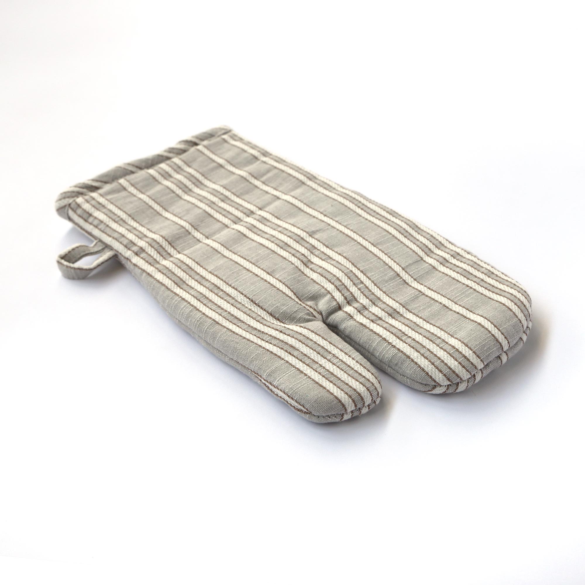 Ofenhandschuh grau-weiß gestreift, L 31 cm, B 18 cm zu 3,80