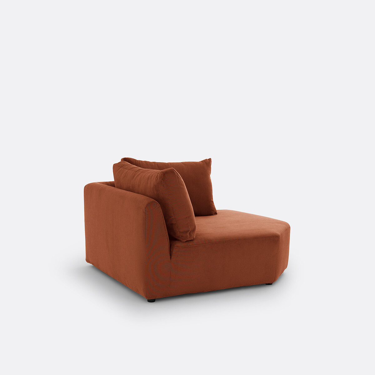 LA REDOUTE INTERIEURS<br>Sofá modular de canto em veludo cotelê, Monica