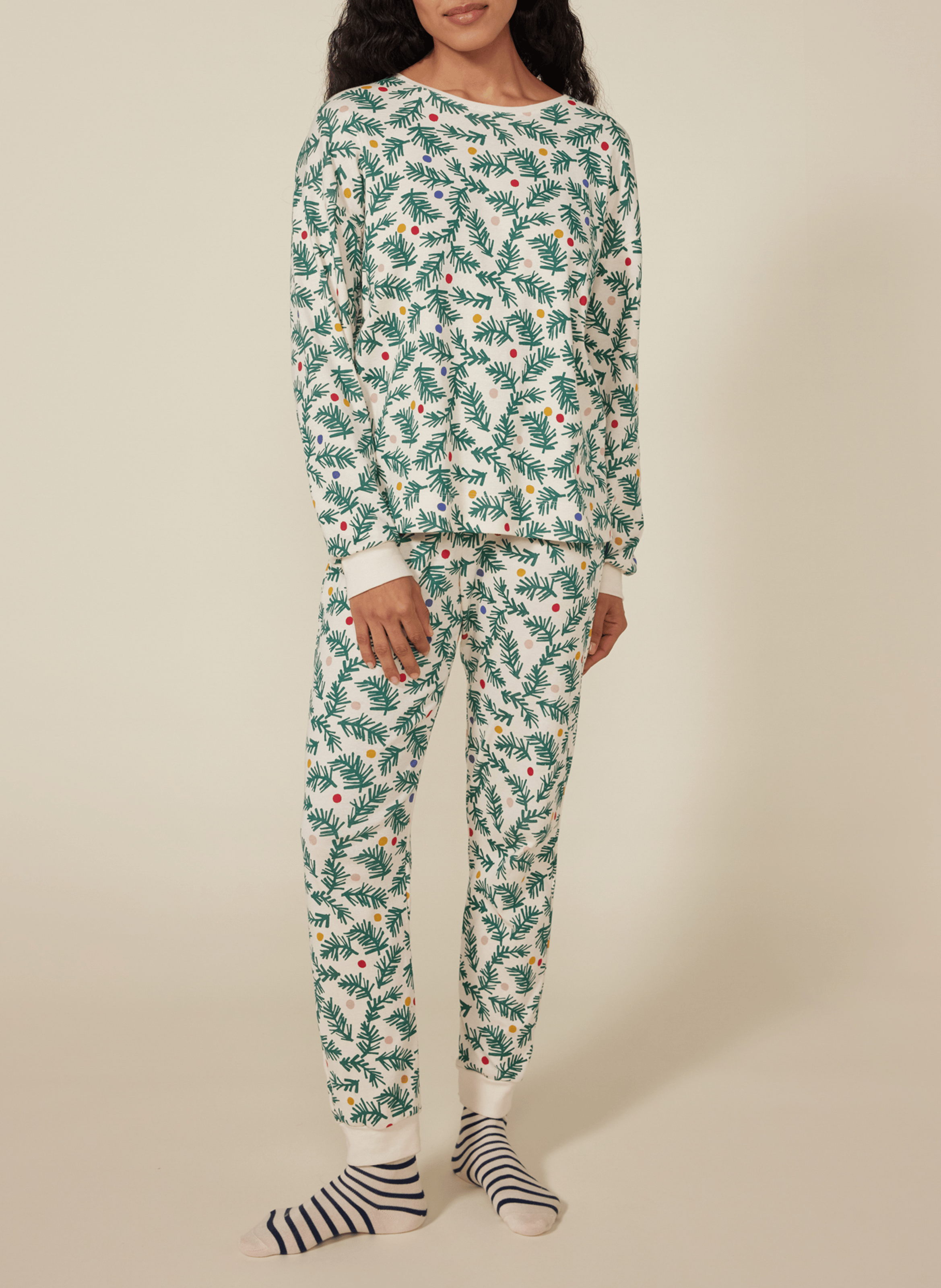 Ensemble pyjama imprimé en coton | Multicolore