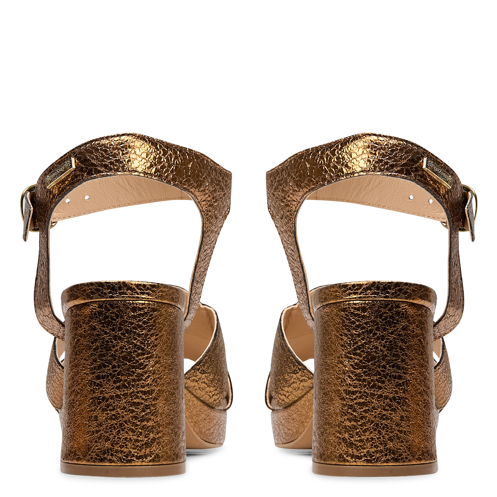 LINESS - Sandales haute en cuir | Doré