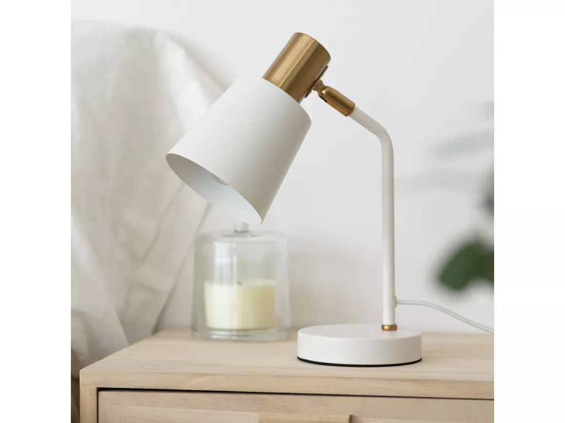 Lampe de Bureau Flex Métal Tatlin Blanc