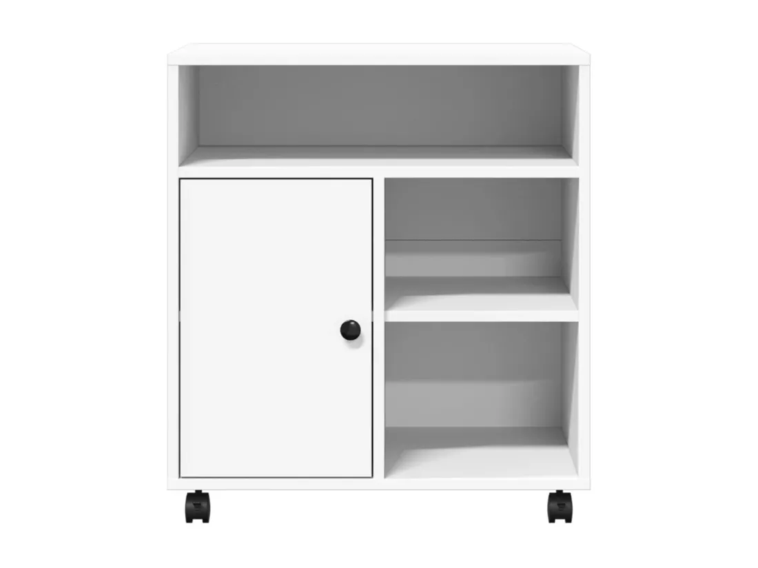Support d'imprimante avec roulettes blanc 60x50x67 cm