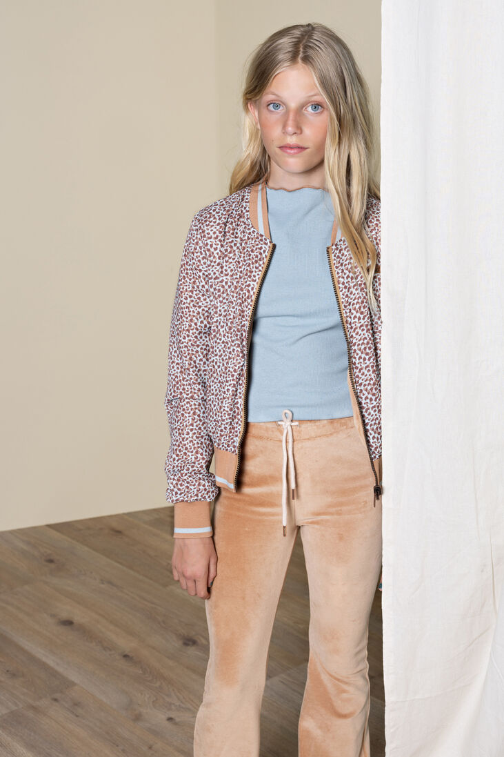 NOBELL camel nobell flared broek sady b tiny velvet flared pants
