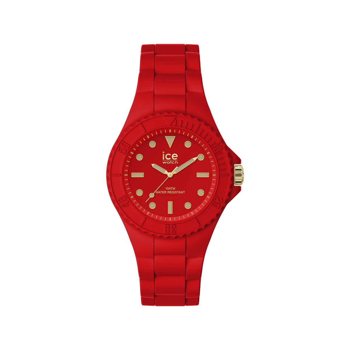 Montre Ice Watch Femme silicone rouge.
