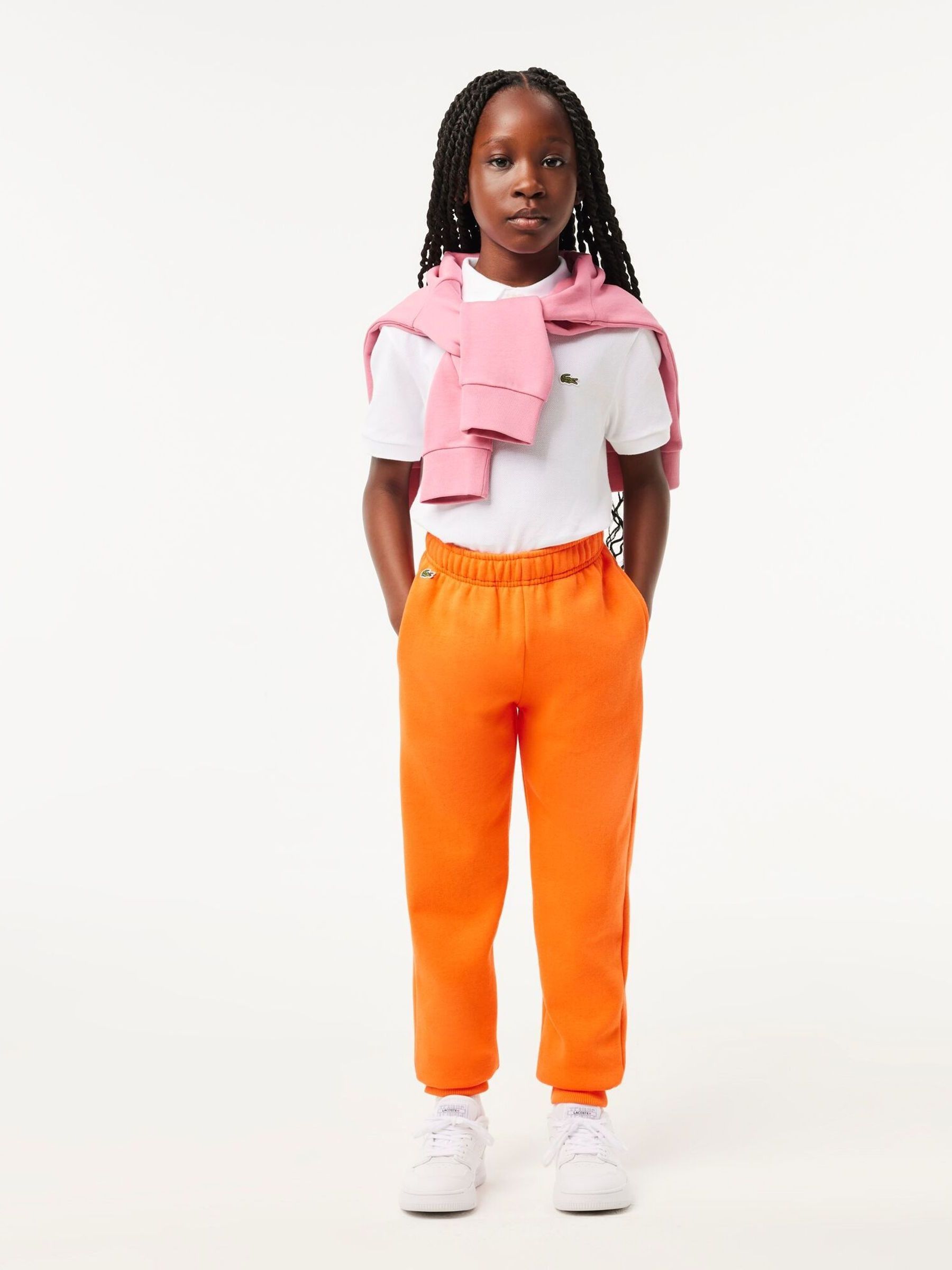 Wit - Lacoste Klassiek poloshirt voor kinderen