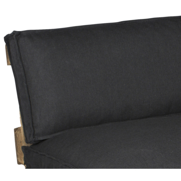 Hoekset palletkussen Serdi zwart - set van 3