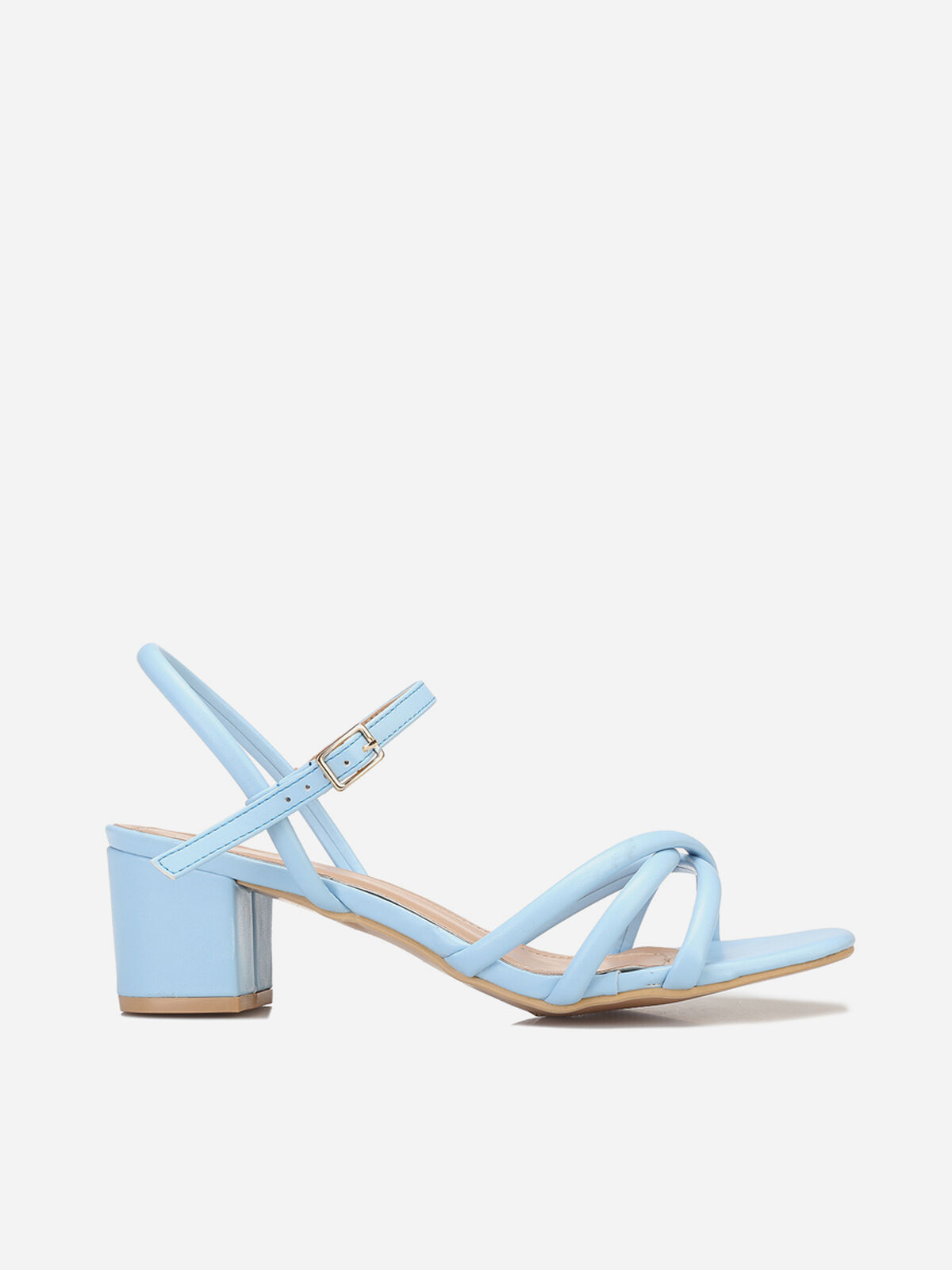 Sandales à brides multiples grandes tailles- Bleu clair