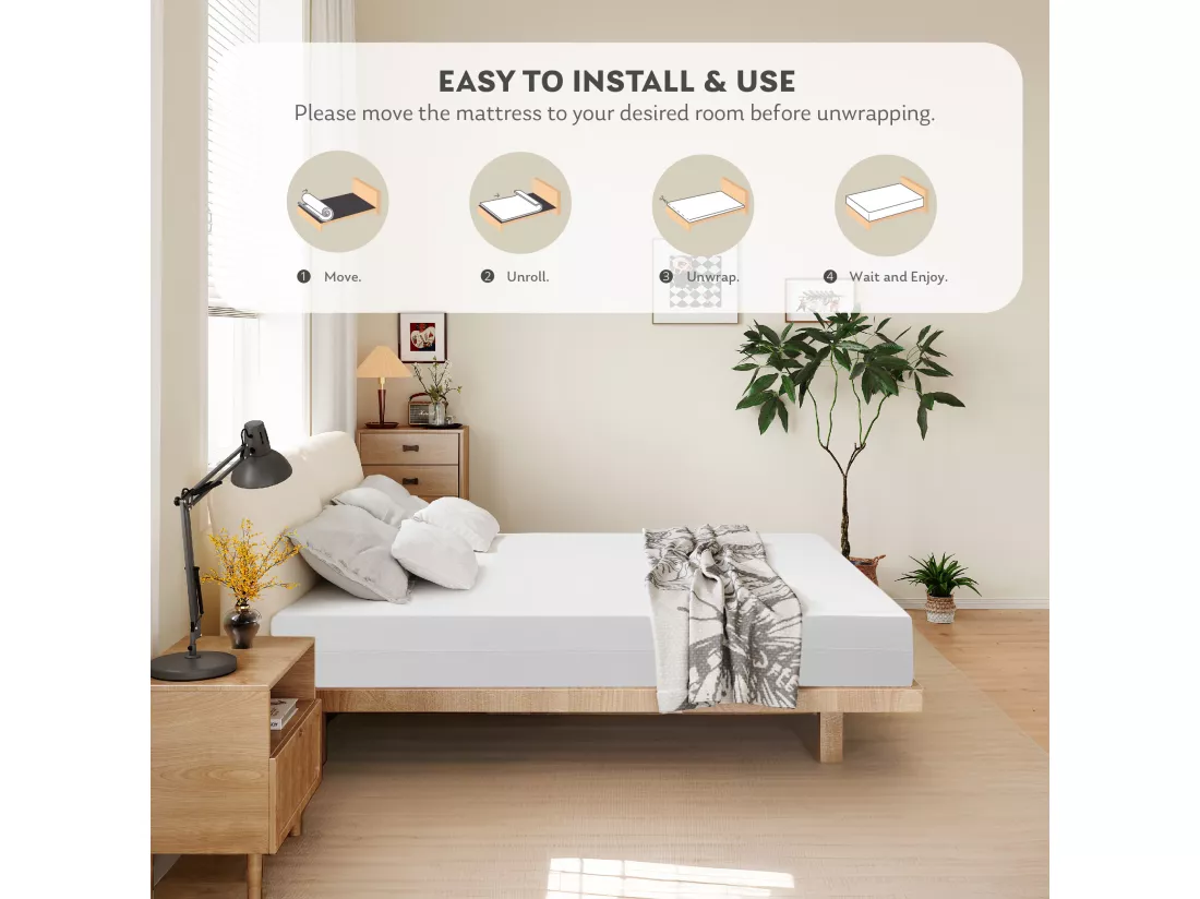 Europe Luxe Matelas 160x200 Mousse Memo - épaisseur 25cm - zones de confort mousse adaptative - Noir