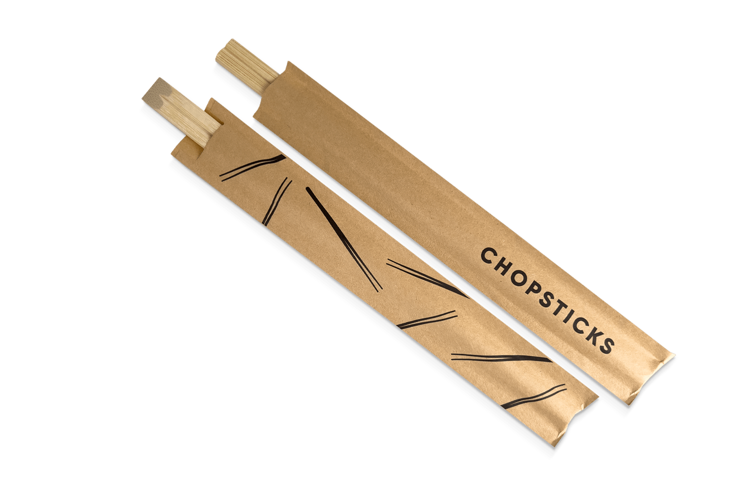 Bamboe chopsticks eetstokjes 21cm in hoesje FSC 100% BIO