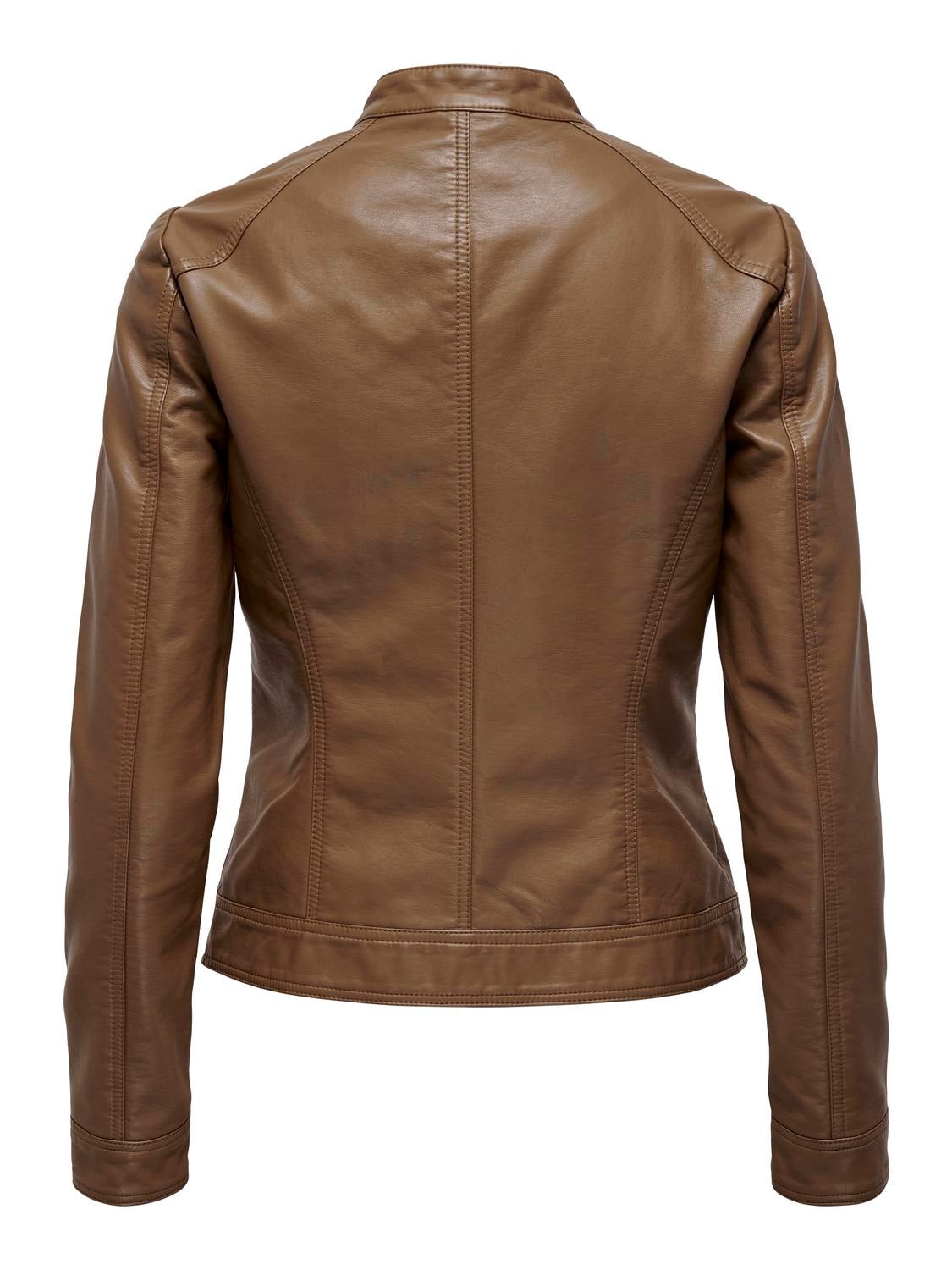 ONLBANDIT Kunstlederjacke Cognac
