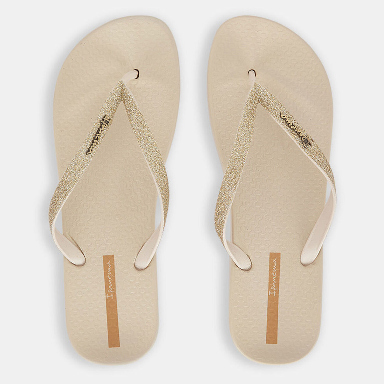 Ipanema Tongs Lolita beiges/doré