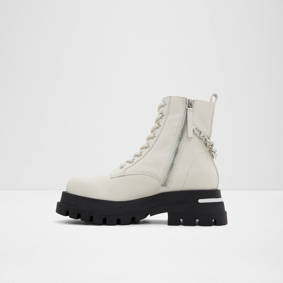 Grandeur White Women Combat boots