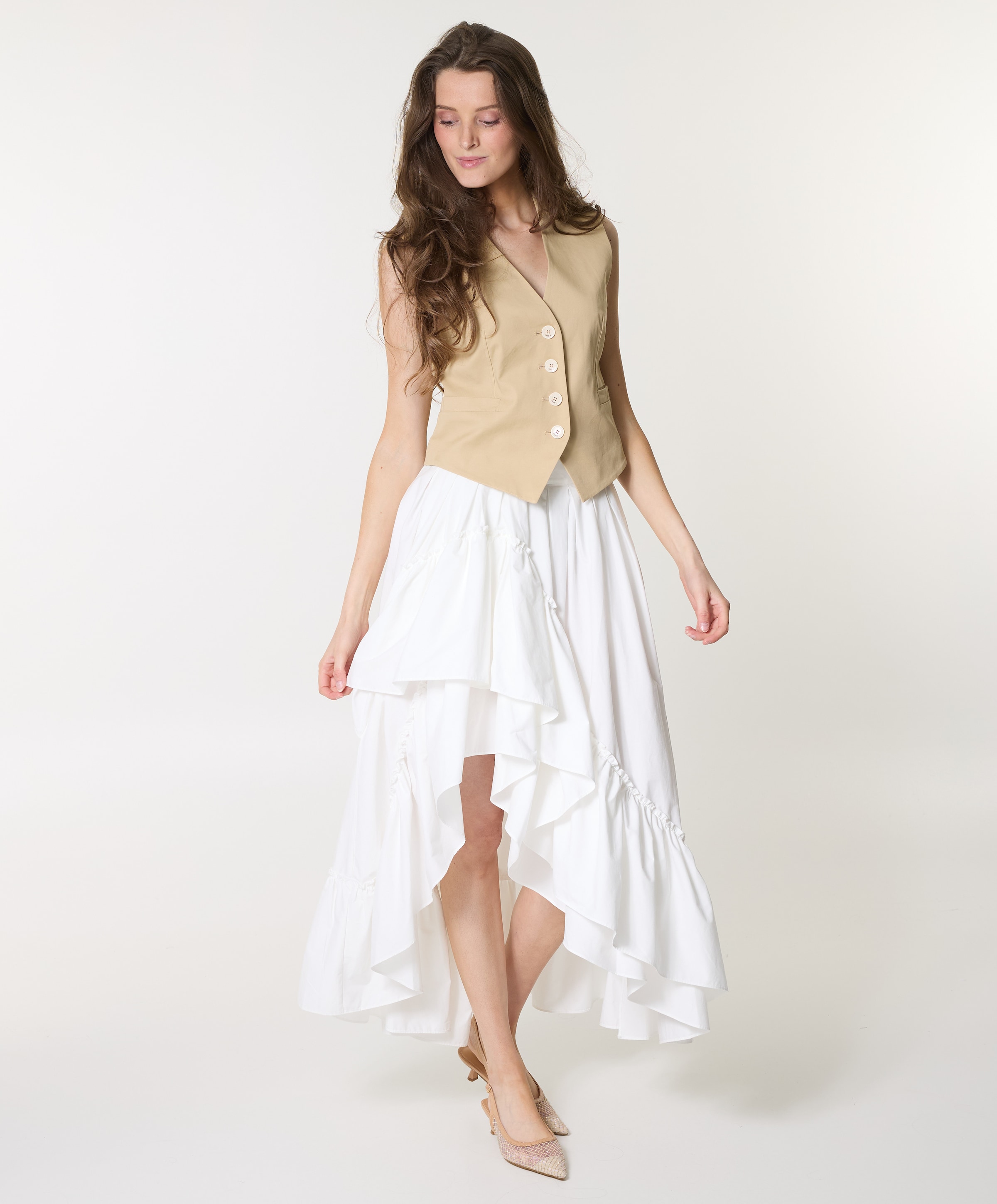 Josh V Dames gilet beige